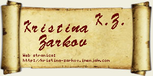 Kristina Žarkov vizit kartica